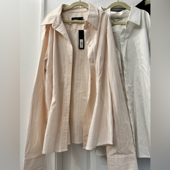 Lot of Button-Up Blouses - Neutral, White, Black, Pink - Picture 2 of 5